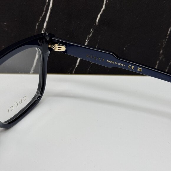 NEW GUCCI GG1265O 005 BLUE MEN EYEGLASSES GUCCI - Picture 6 of 8